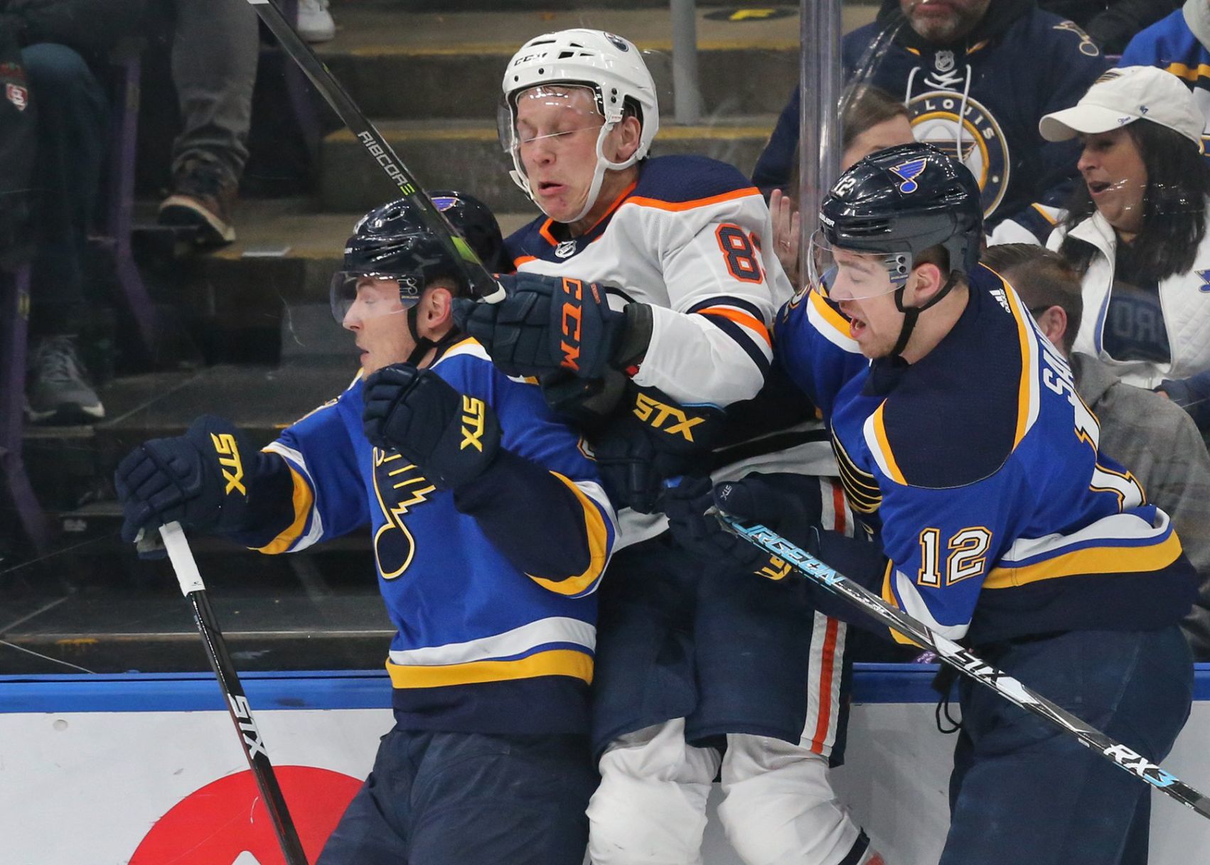 The Blues take on the Oilers at the Enterprise Center